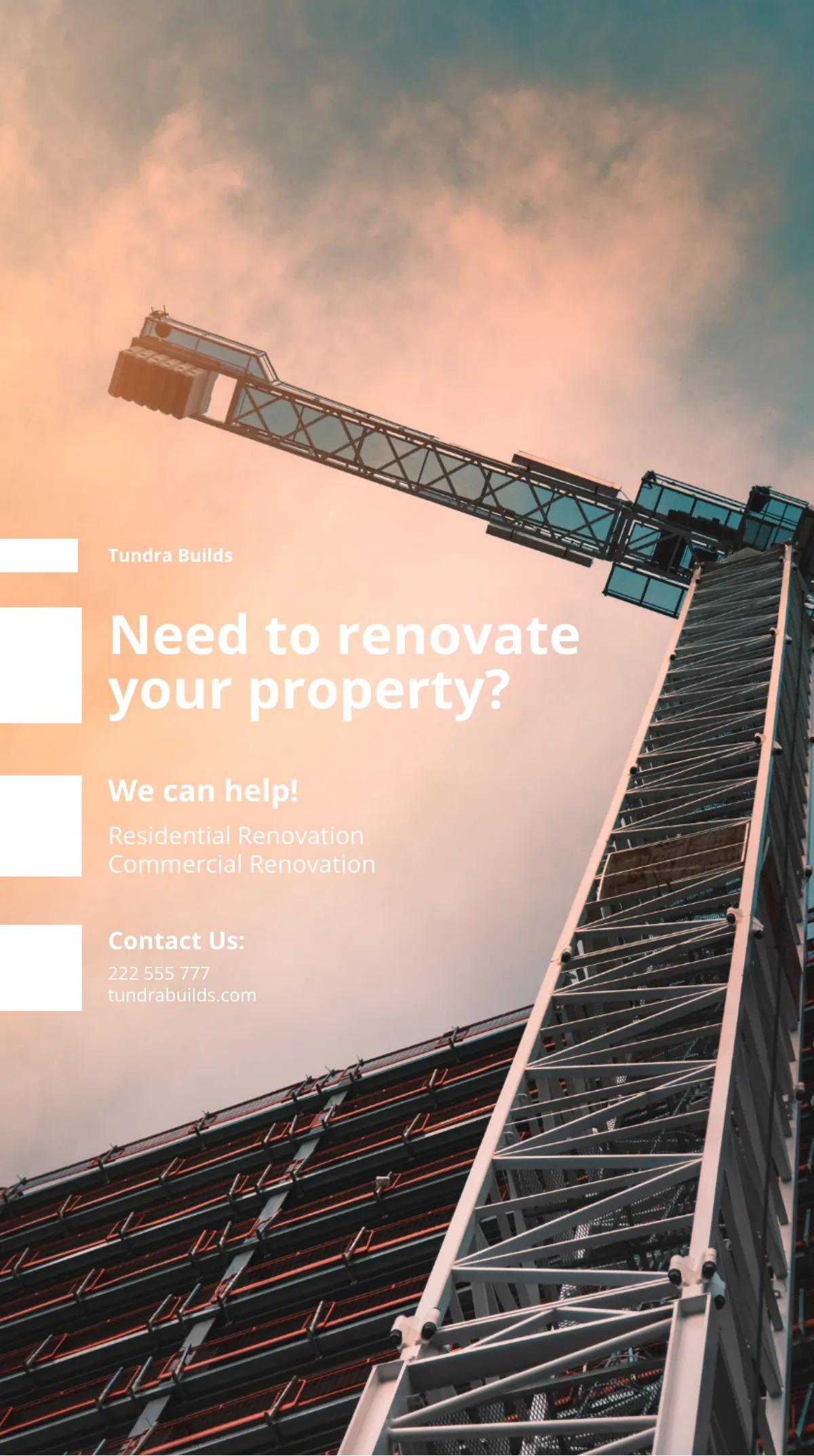 Free Construction Marketing Whatsapp Post Template to Edit Online