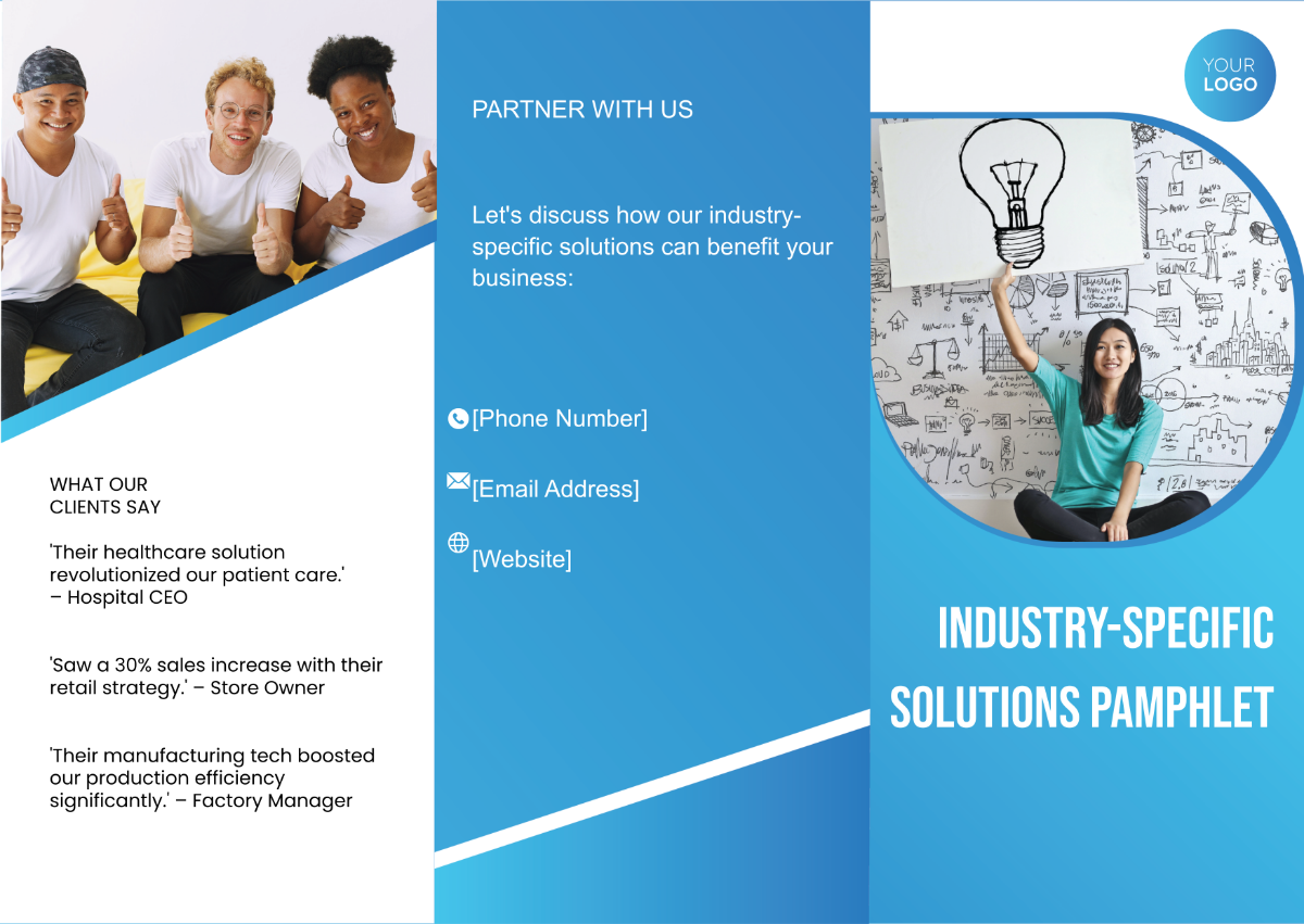 Free Industry-Specific Solutions Pamphlet Template to Edit Online