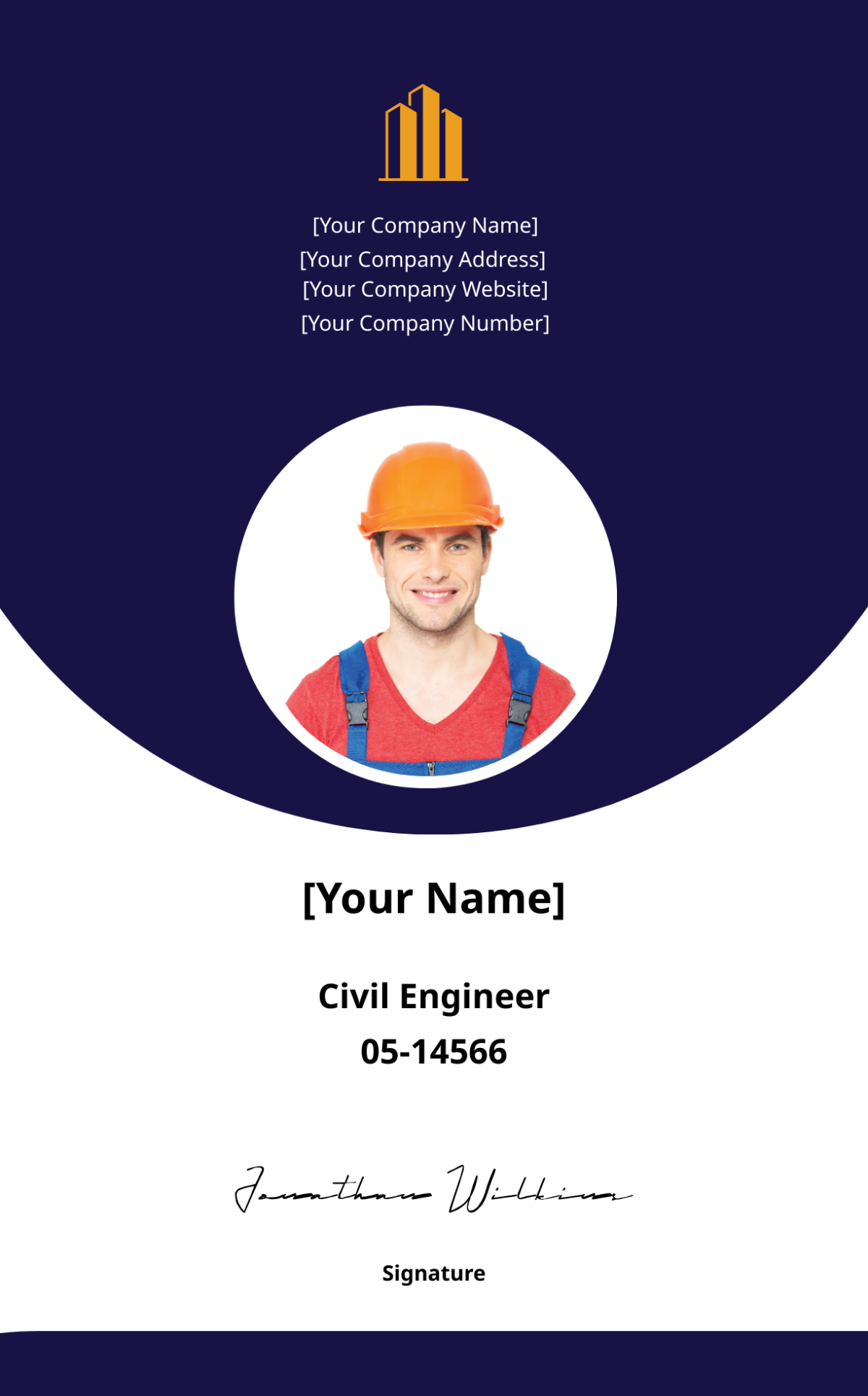 Free Civil Engineering Construction ID Template to Edit Online