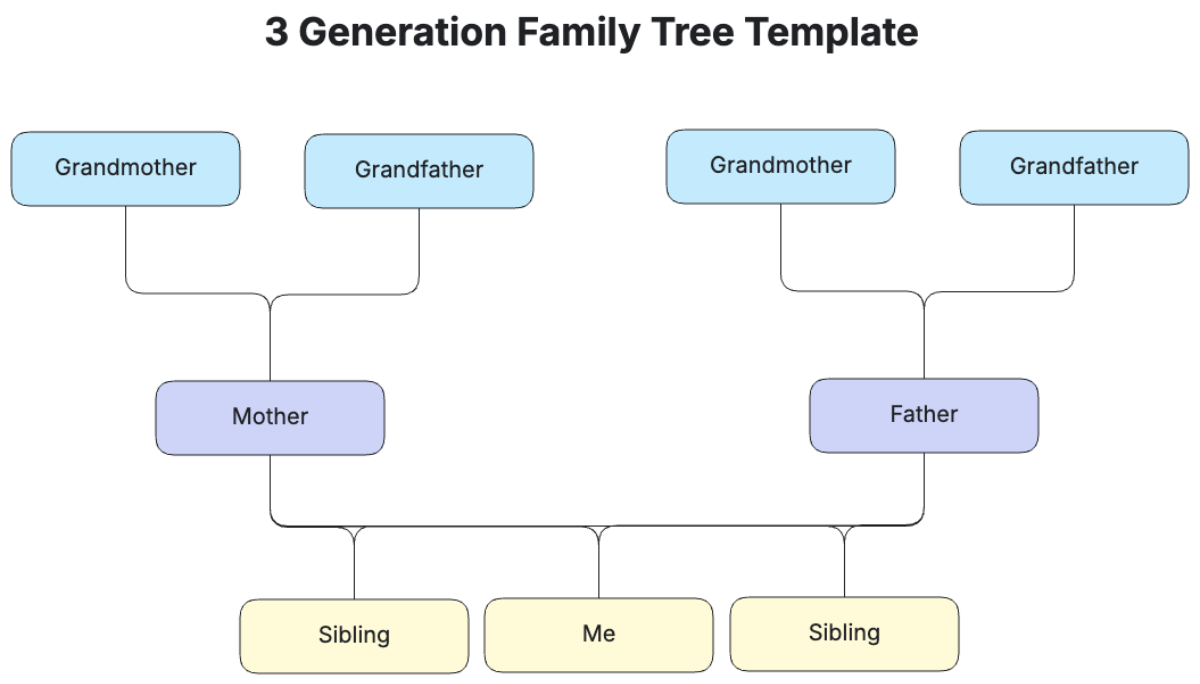 Free 3 Generation Family Tree Template