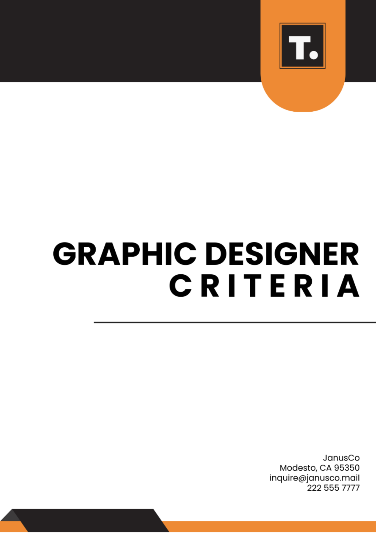 Free Graphic Designer Criteria Template to Edit Online