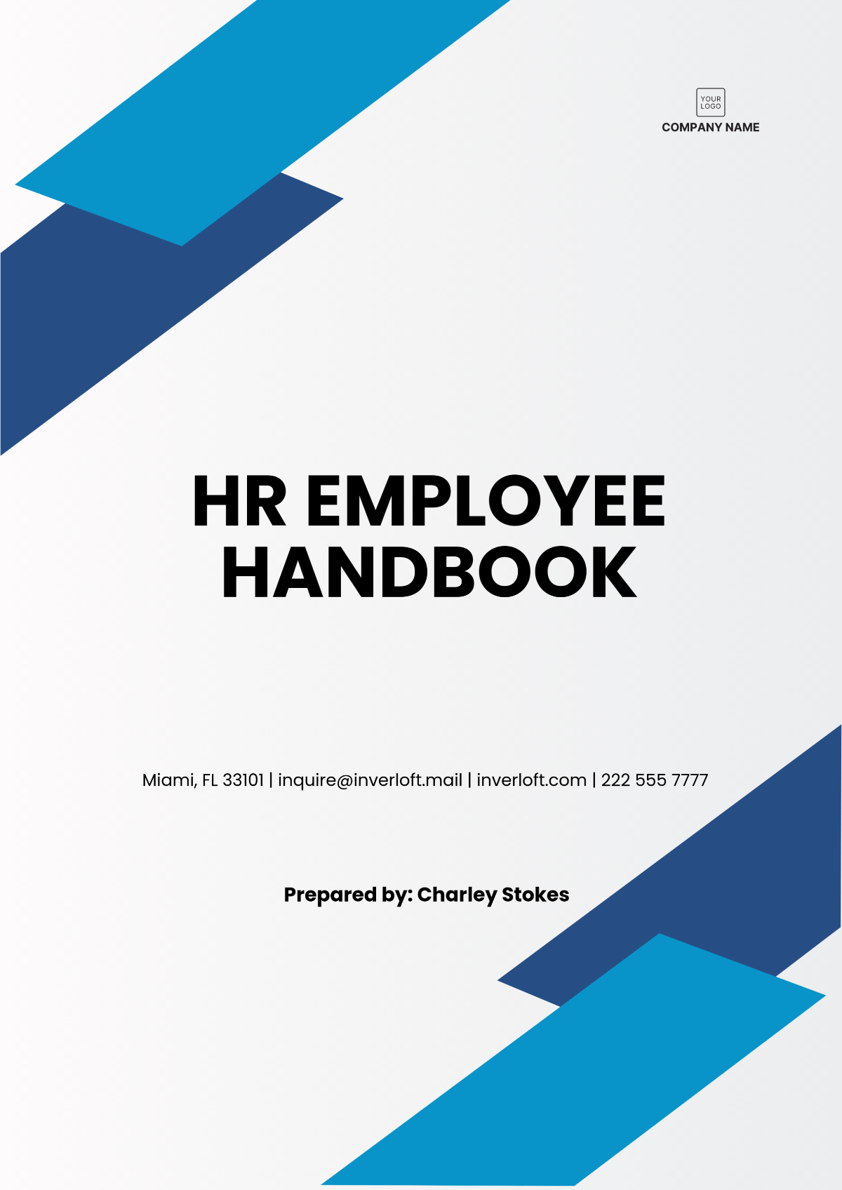 Free HR Employee Handbook Template to Edit Online