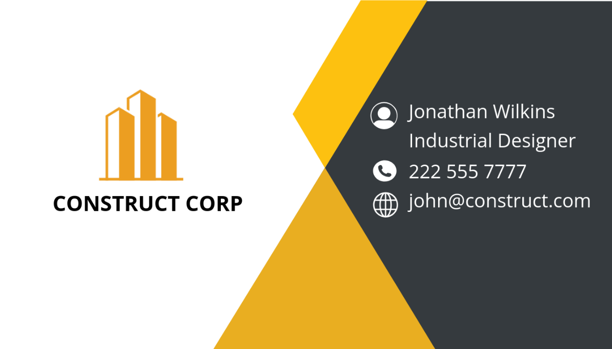 Free Industrial Design Business Card Template to Edit Online