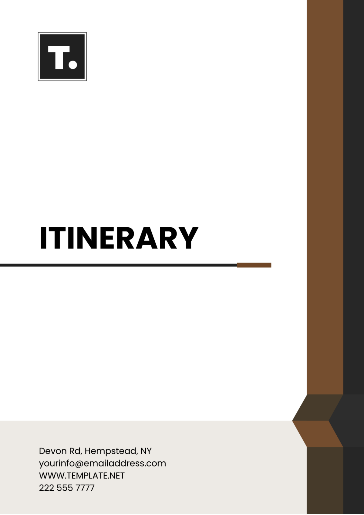 Free Itinerary Template to Edit Online