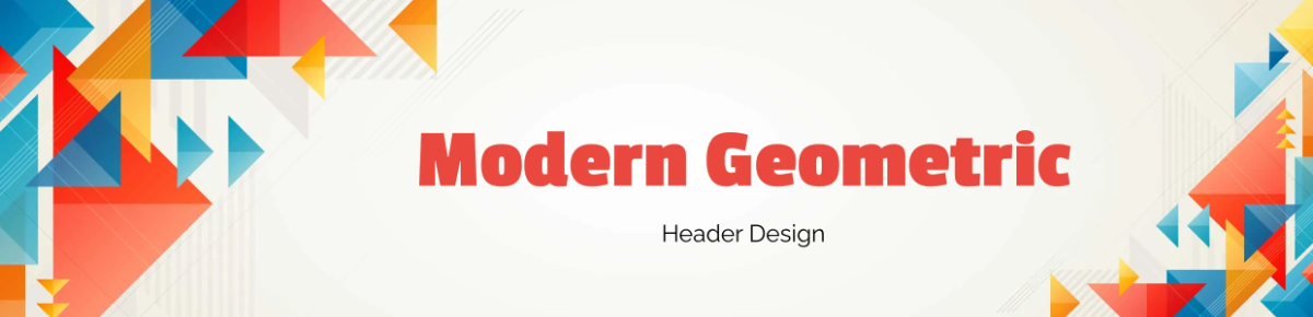 Free Modern Geometric Header Design Template to Edit Online