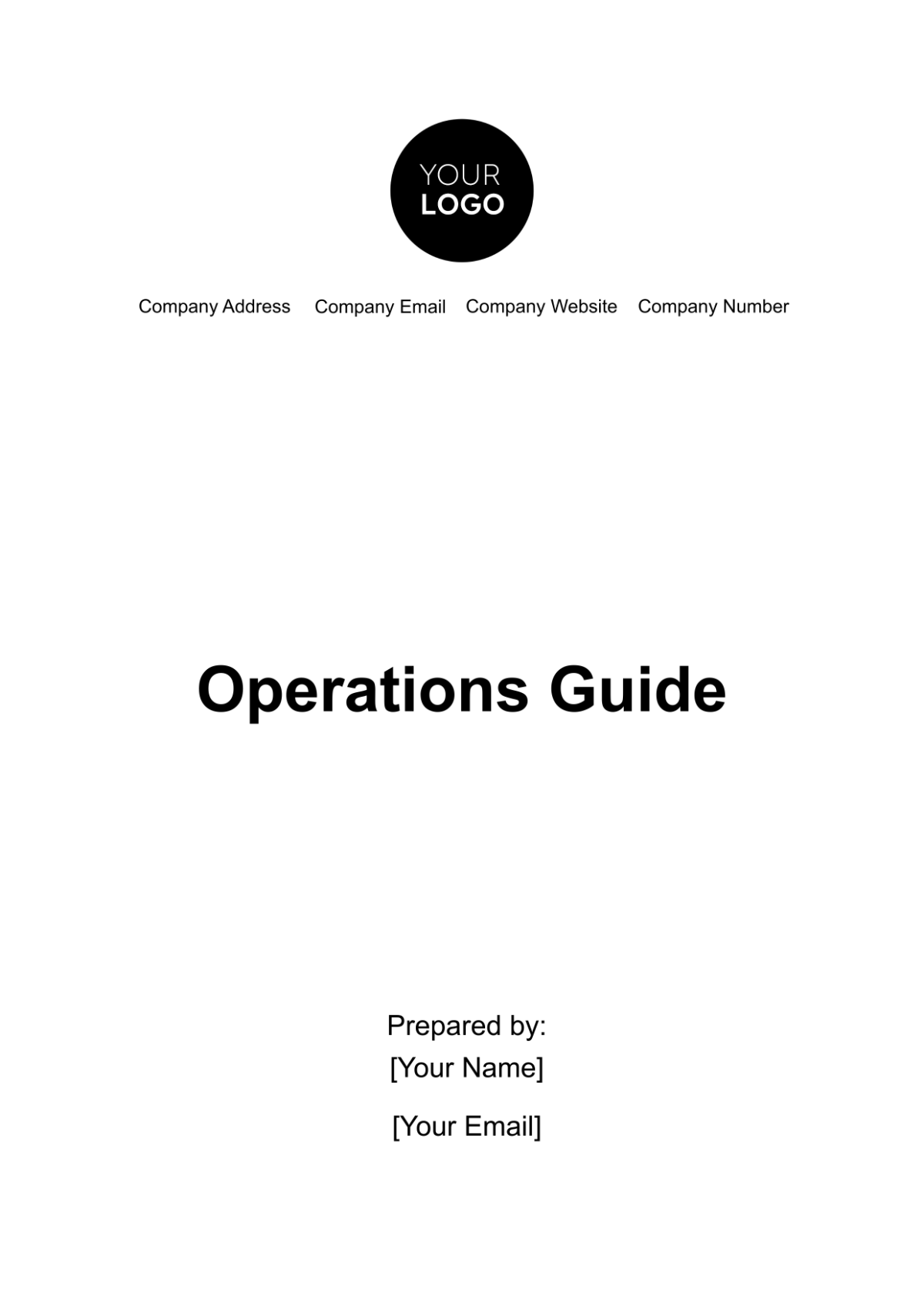 Free Operations Guide Template to Edit Online