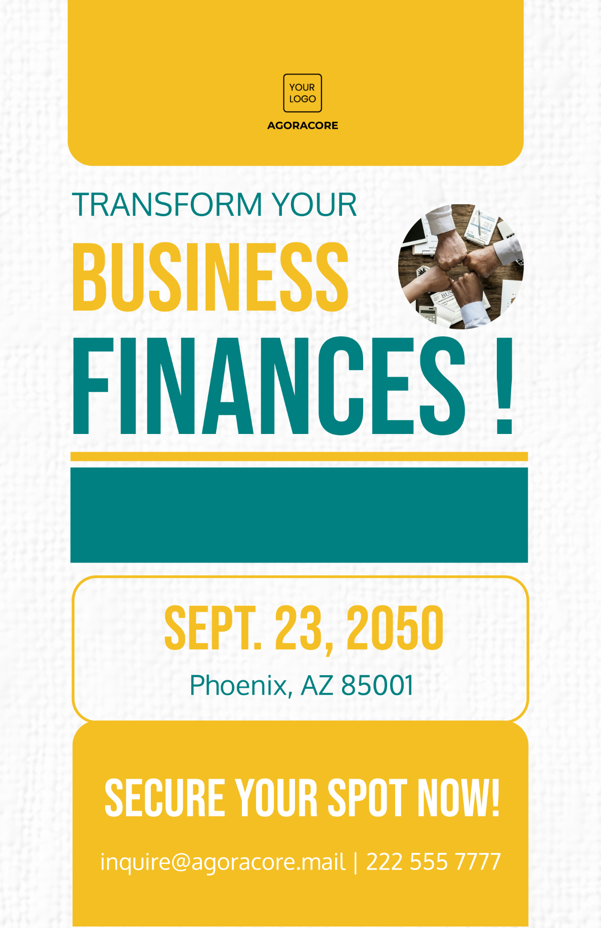 Free Small Business Accounting Solutions Expo Poster Template to Edit Online