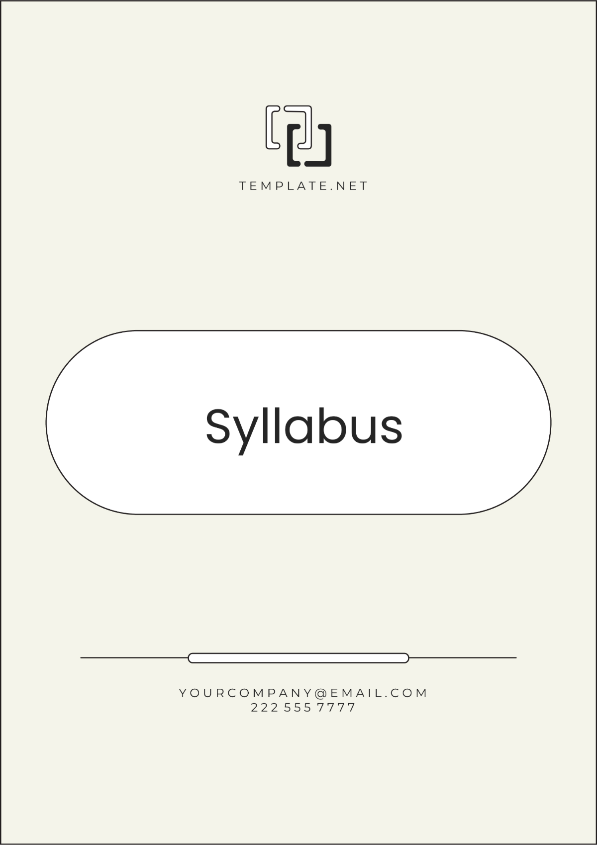 Free Syllabus Template to Edit Online