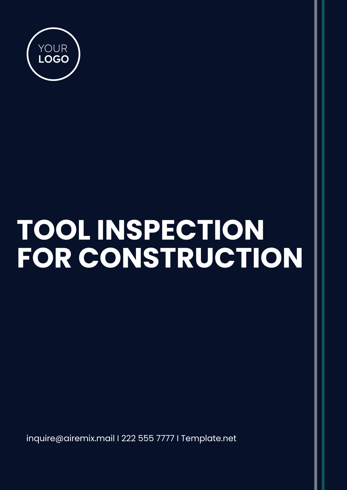 Free Tool Inspection for Construction Template to Edit Online